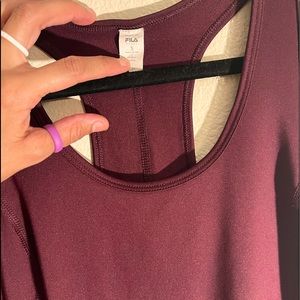 Maroon Fila Work Out Tank